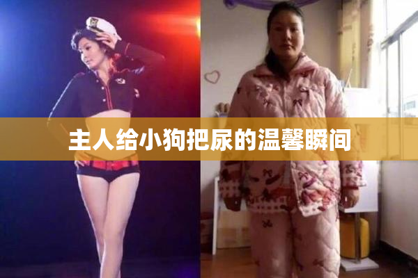 主人给小狗把尿的温馨瞬间