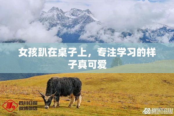女孩趴在桌子上，专注学习的样子真可爱