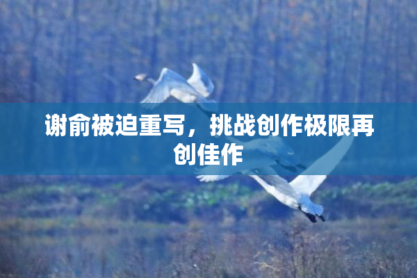 谢俞被迫重写，挑战创作极限再创佳作