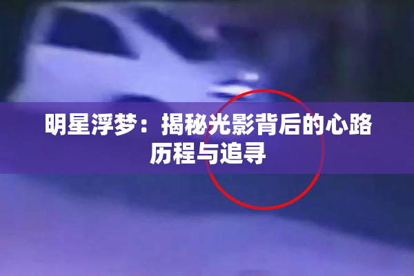 明星浮梦：揭秘光影背后的心路历程与追寻