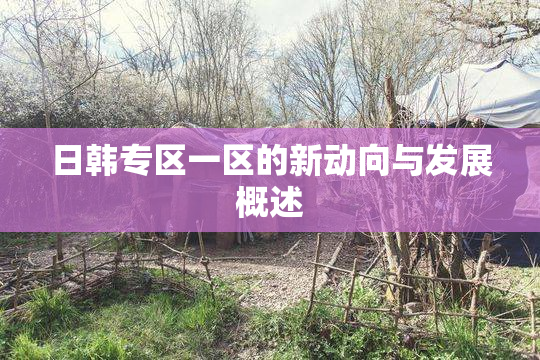 日韩专区一区的新动向与发展概述