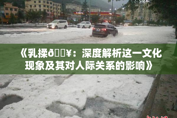 《乳揉🔥：深度解析这一文化现象及其对人际关系的影响》