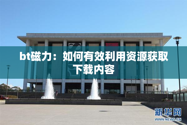 bt磁力：如何有效利用资源获取下载内容