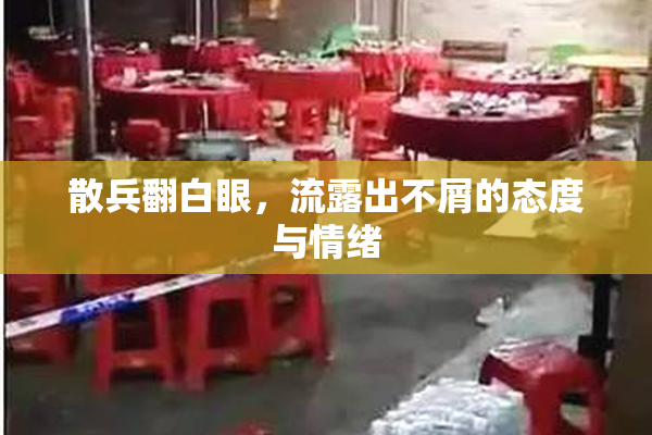 散兵翻白眼，流露出不屑的态度与情绪