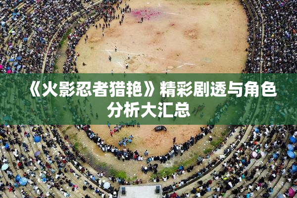 《火影忍者猎艳》精彩剧透与角色分析大汇总