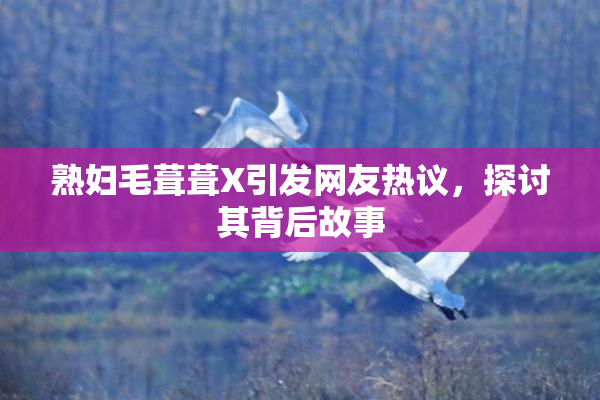 熟妇毛葺葺X引发网友热议，探讨其背后故事