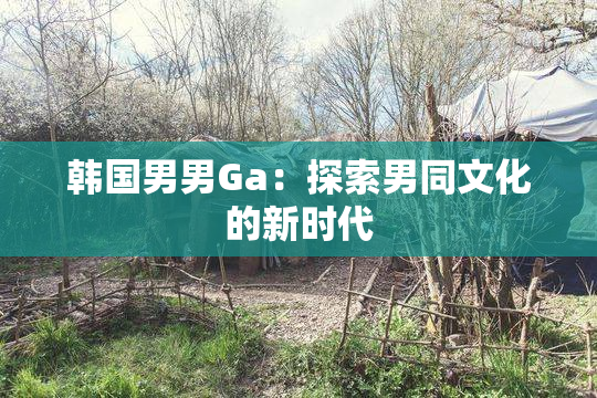 韩国男男Ga：探索男同文化的新时代
