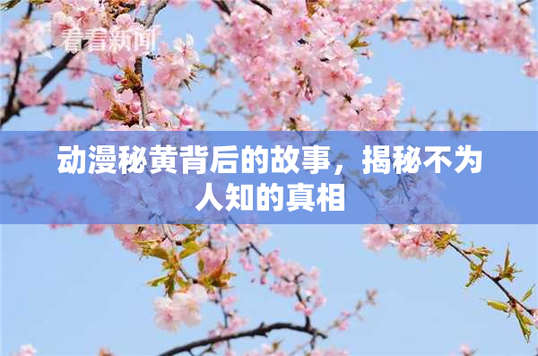 动漫秘黄背后的故事，揭秘不为人知的真相