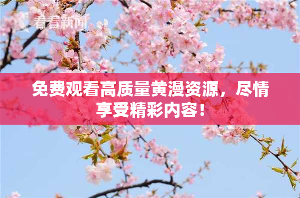 免费观看高质量黄漫资源，尽情享受精彩内容！