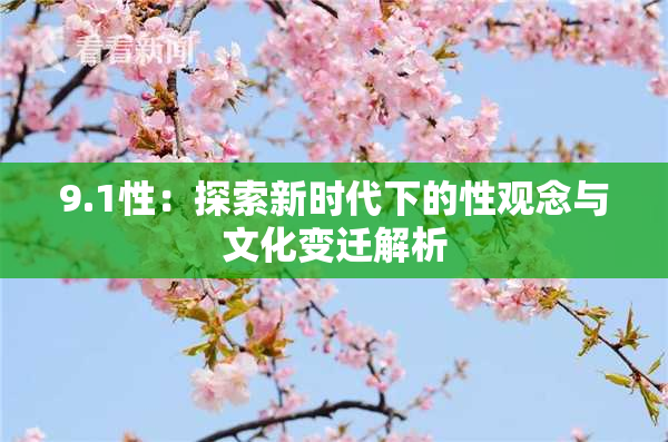 9.1性：探索新时代下的性观念与文化变迁解析