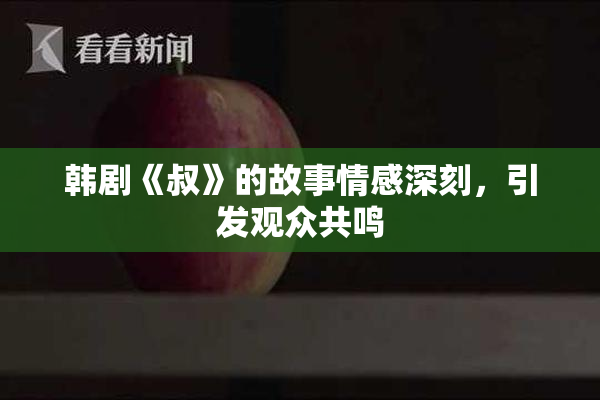 韩剧《叔》的故事情感深刻，引发观众共鸣