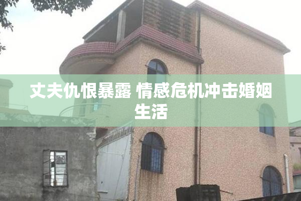 丈夫仇恨暴露 情感危机冲击婚姻生活