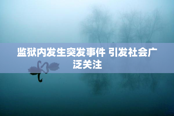 监狱内发生突发事件 引发社会广泛关注
