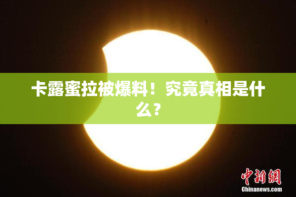 卡露蜜拉被爆料！究竟真相是什么？