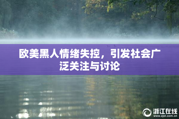 欧美黑人情绪失控，引发社会广泛关注与讨论