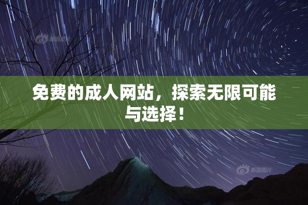 免费的成人网站，探索无限可能与选择！