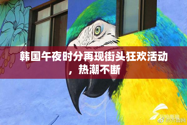 韩国午夜时分再现街头狂欢活动，热潮不断