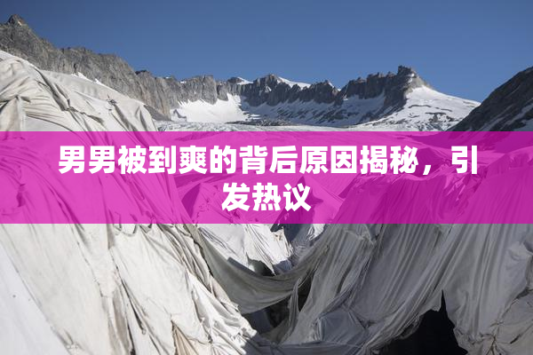 男男被到爽的背后原因揭秘，引发热议