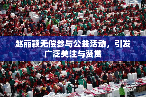 赵丽颖无偿参与公益活动，引发广泛关注与赞赏