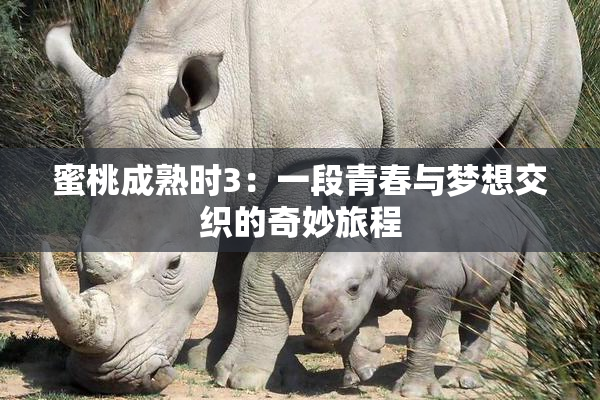 蜜桃成熟时3：一段青春与梦想交织的奇妙旅程