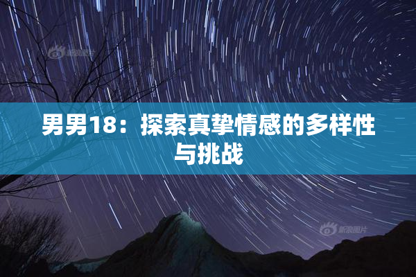 男男18：探索真挚情感的多样性与挑战