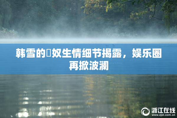 韩雪的婬奴生情细节揭露，娱乐圈再掀波澜