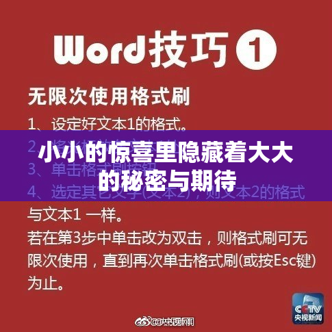 小小的惊喜里隐藏着大大的秘密与期待