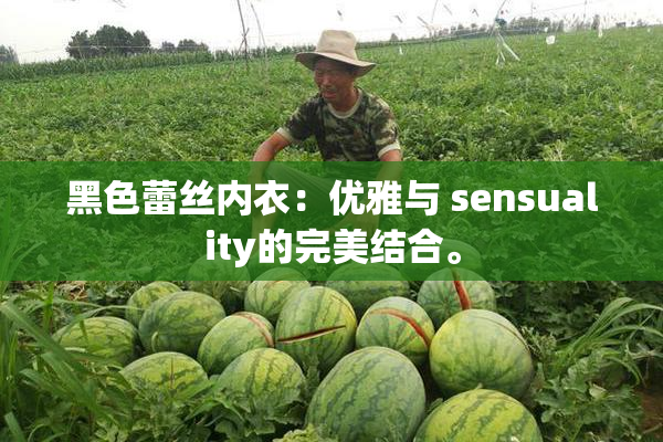 黑色蕾丝内衣：优雅与 sensuality的完美结合。