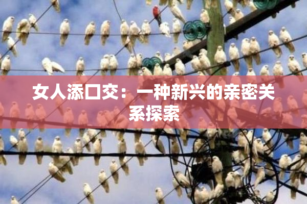 女人添囗交：一种新兴的亲密关系探索