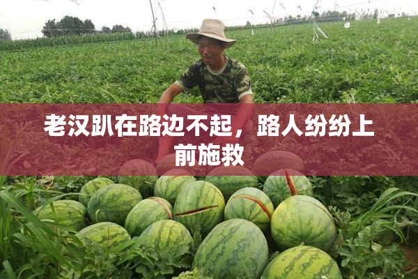 老汉趴在路边不起，路人纷纷上前施救