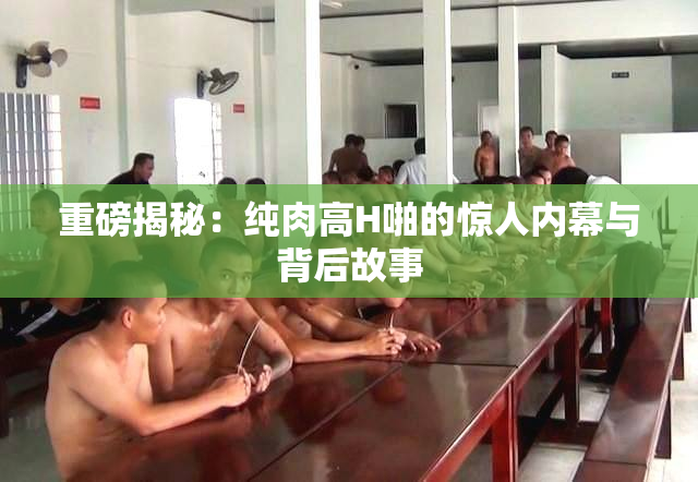 重磅揭秘：纯肉高H啪的惊人内幕与背后故事