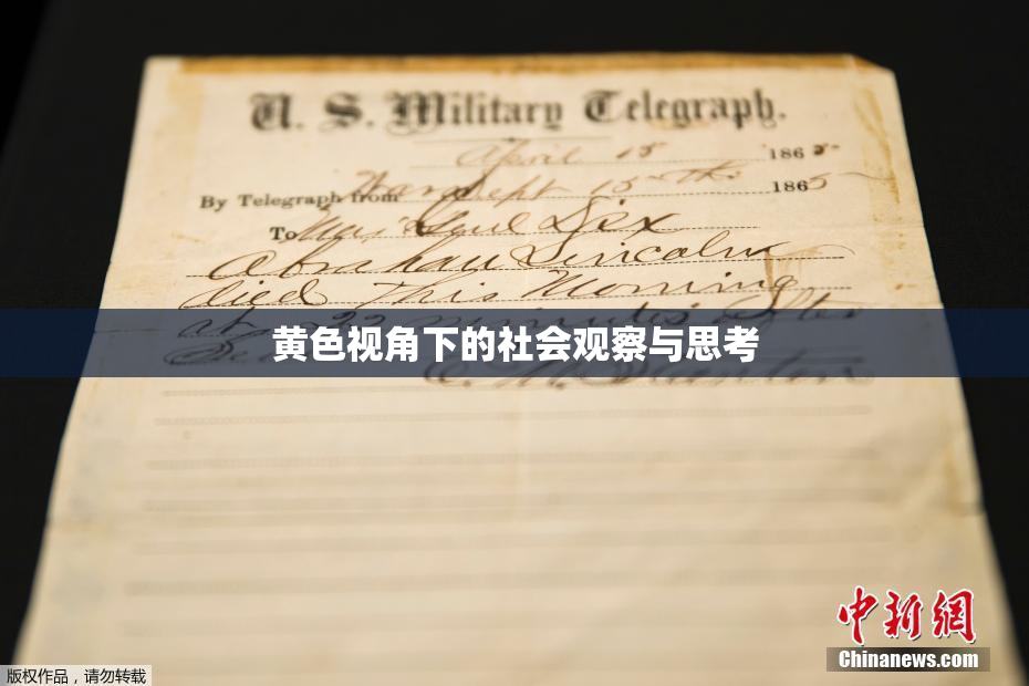 黄色视角下的社会观察与思考