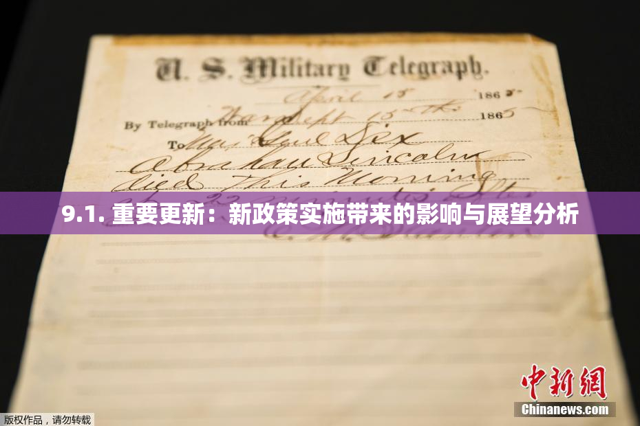 9.1. 重要更新：新政策实施带来的影响与展望分析