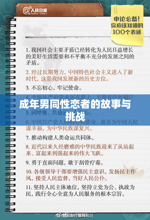 成年男同性恋者的故事与挑战