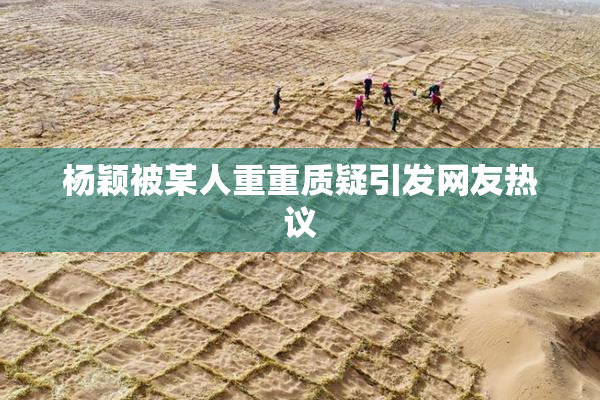 杨颖被某人重重质疑引发网友热议