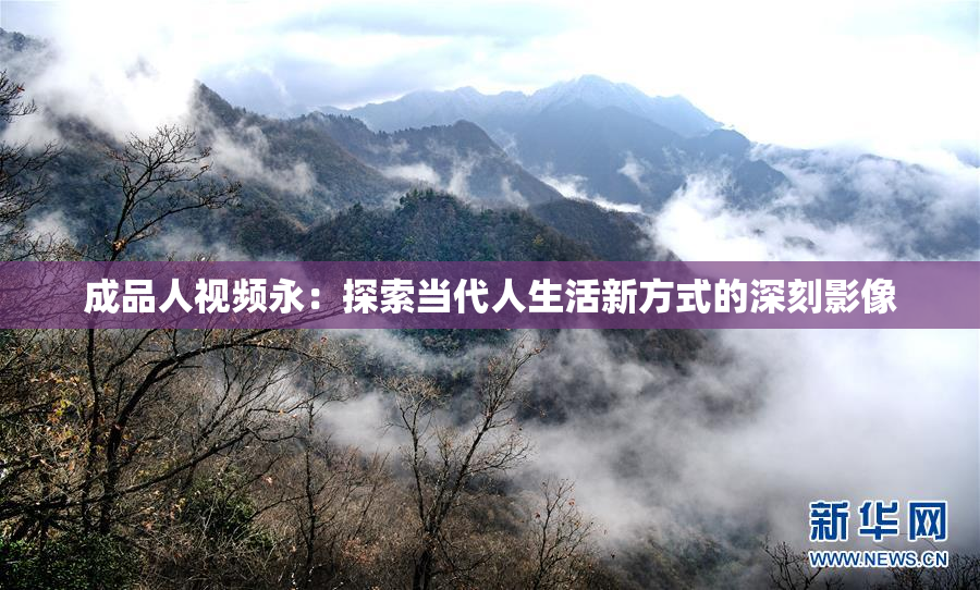 成品人视频永：探索当代人生活新方式的深刻影像