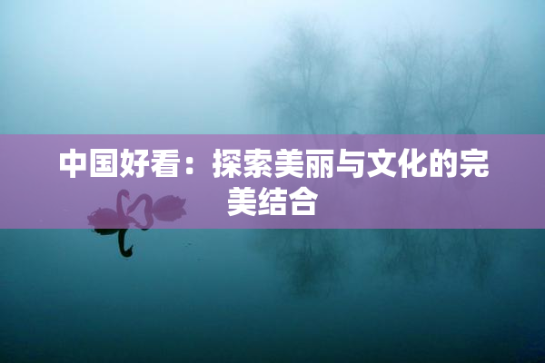 中国好看：探索美丽与文化的完美结合