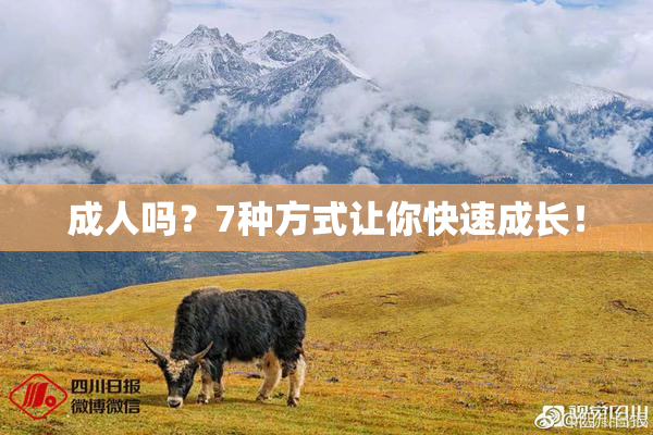成人吗？7种方式让你快速成长！