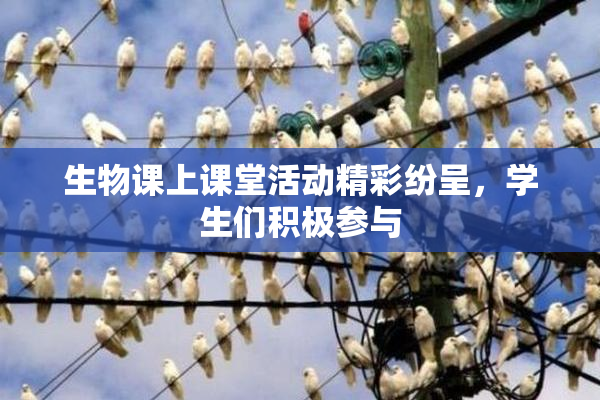生物课上课堂活动精彩纷呈，学生们积极参与